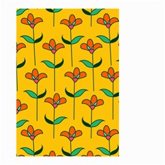 Small Flowers Pattern Floral Seamless Vector Small Garden Flag (two Sides) by Simbadda