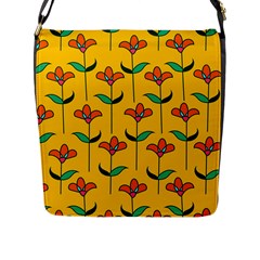 Small Flowers Pattern Floral Seamless Vector Flap Messenger Bag (l)  by Simbadda