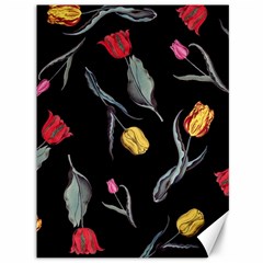 Colorful Tulip Wallpaper Pattern Background Pattern Wallpaper Canvas 36  X 48   by Simbadda