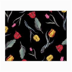 Colorful Tulip Wallpaper Pattern Background Pattern Wallpaper Small Glasses Cloth (2-side) by Simbadda