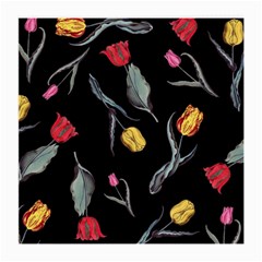 Colorful Tulip Wallpaper Pattern Background Pattern Wallpaper Medium Glasses Cloth (2-side)