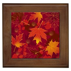 Autumn Leaves Fall Maple Framed Tiles