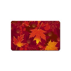 Autumn Leaves Fall Maple Magnet (Name Card)