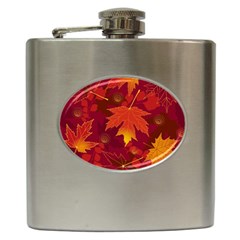 Autumn Leaves Fall Maple Hip Flask (6 oz)