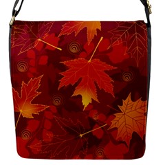 Autumn Leaves Fall Maple Flap Messenger Bag (S)