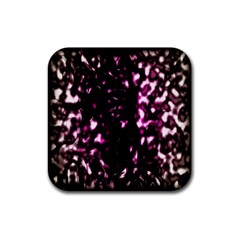 Background Structure Magenta Brown Rubber Coaster (square)  by Simbadda