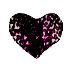 Background Structure Magenta Brown Standard 16  Premium Heart Shape Cushions by Simbadda