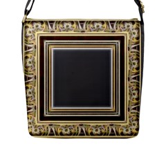 Fractal Classic Baroque Frame Flap Messenger Bag (l) 