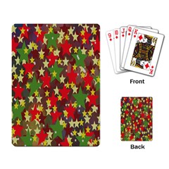 Star Abstract Multicoloured Stars Background Pattern Playing Card by Simbadda