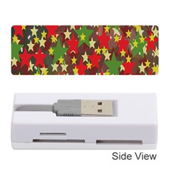 Star Abstract Multicoloured Stars Background Pattern Memory Card Reader (stick)  by Simbadda