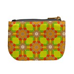 Floral Pattern Wallpaper Background Beautiful Colorful Mini Coin Purses Back