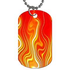 Fire Flames Abstract Background Dog Tag (two Sides) by Simbadda