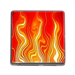 Fire Flames Abstract Background Memory Card Reader (square) by Simbadda