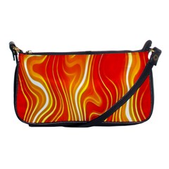 Fire Flames Abstract Background Shoulder Clutch Bags by Simbadda