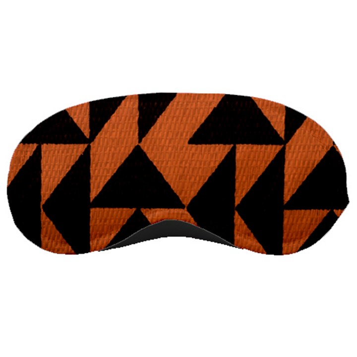 Brown Triangles Background Sleeping Masks