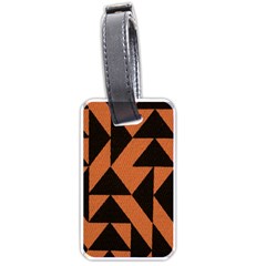 Brown Triangles Background Luggage Tags (two Sides) by Simbadda