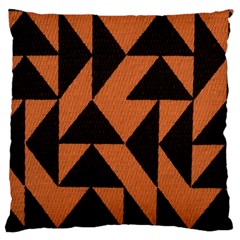 Brown Triangles Background Large Cushion Case (two Sides) by Simbadda