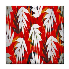 Leaves Pattern Background Pattern Tile Coasters by Simbadda