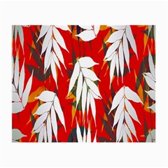 Leaves Pattern Background Pattern Small Glasses Cloth by Simbadda