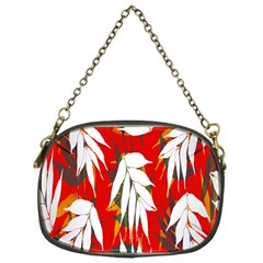 Leaves Pattern Background Pattern Chain Purses (one Side)  by Simbadda