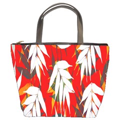 Leaves Pattern Background Pattern Bucket Bags by Simbadda