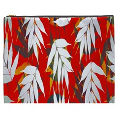 Leaves Pattern Background Pattern Cosmetic Bag (xxxl)  by Simbadda