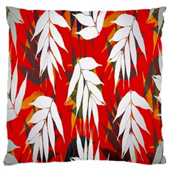 Leaves Pattern Background Pattern Large Flano Cushion Case (two Sides) by Simbadda