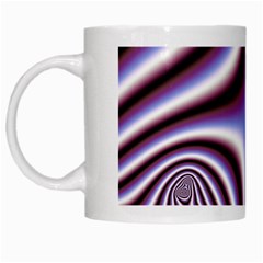 Fractal Background With Curves Created From Checkboard White Mugs