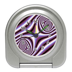 Fractal Background With Curves Created From Checkboard Travel Alarm Clocks