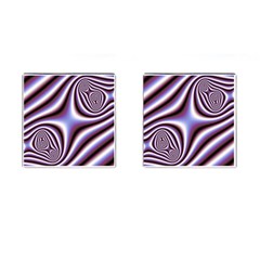 Fractal Background With Curves Created From Checkboard Cufflinks (square) by Simbadda