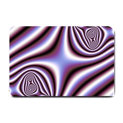 Fractal Background With Curves Created From Checkboard Small Doormat 