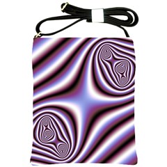 Fractal Background With Curves Created From Checkboard Shoulder Sling Bags by Simbadda