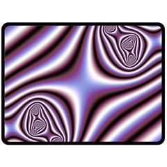 Fractal Background With Curves Created From Checkboard Fleece Blanket (Large) 