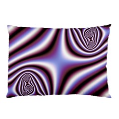 Fractal Background With Curves Created From Checkboard Pillow Case (Two Sides)