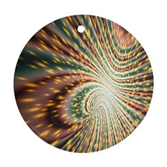 Vortex Glow Abstract Background Round Ornament (two Sides) by Simbadda