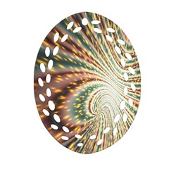 Vortex Glow Abstract Background Ornament (oval Filigree) by Simbadda