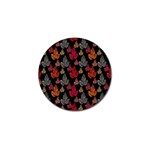 Leaves Pattern Background Golf Ball Marker Front