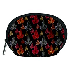 Leaves Pattern Background Accessory Pouches (medium)  by Simbadda