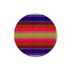 Fiestal Stripe Bright Colorful Neon Stripes Background Magnet 3  (round) by Simbadda