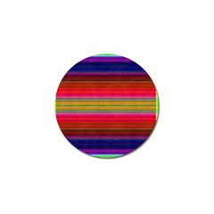 Fiestal Stripe Bright Colorful Neon Stripes Background Golf Ball Marker