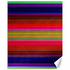 Fiestal Stripe Bright Colorful Neon Stripes Background Canvas 11  X 14   by Simbadda