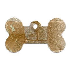 Texture Of Ceramic Tile Dog Tag Bone (One Side)