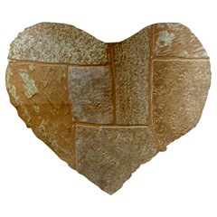 Texture Of Ceramic Tile Large 19  Premium Heart Shape Cushions