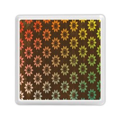 Grunge Brown Flower Background Pattern Memory Card Reader (square)  by Simbadda