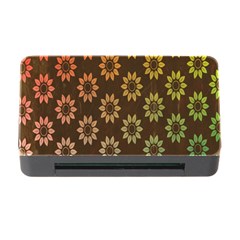 Grunge Brown Flower Background Pattern Memory Card Reader With Cf by Simbadda