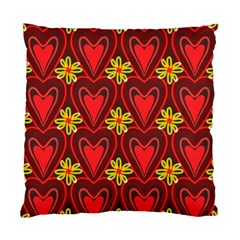 Digitally Created Seamless Love Heart Pattern Tile Standard Cushion Case (two Sides) by Simbadda