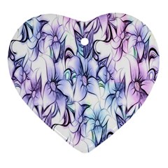 Floral Pattern Background Ornament (heart) by Simbadda