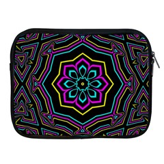 Cyan Yellow Magenta Kaleidoscope Apple Ipad 2/3/4 Zipper Cases by Simbadda