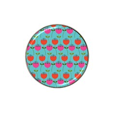 Tulips Floral Background Pattern Hat Clip Ball Marker (10 Pack) by Simbadda