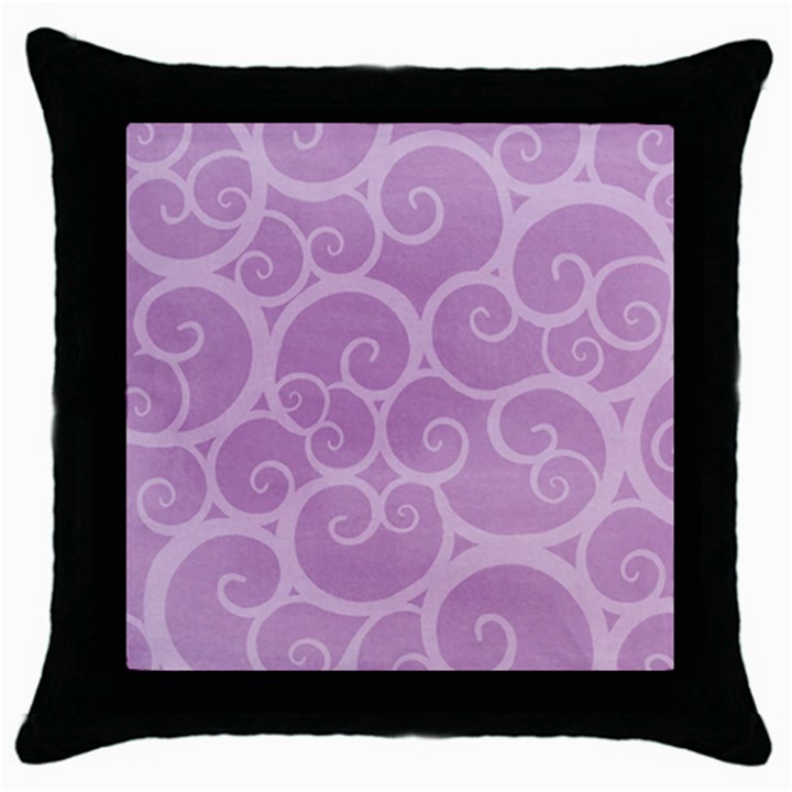 Pattern Throw Pillow Case (Black)